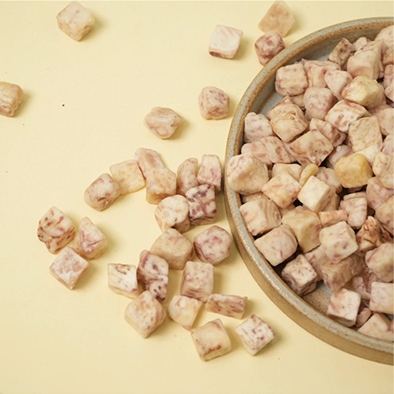 Asian cuisine featuring Taro dices
